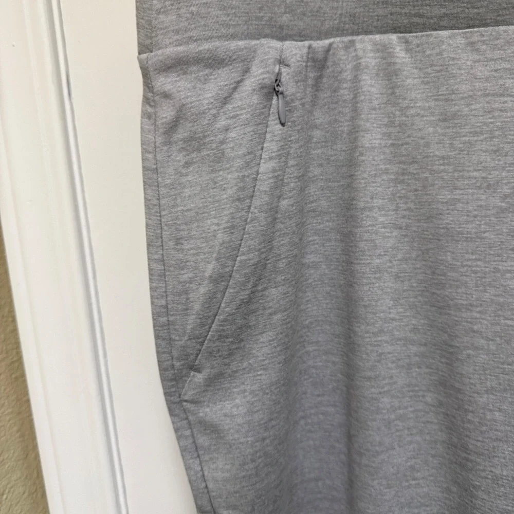 Chico's Womens Gray Heathered Pull On Ankle‎ Pants Zip Pockets Size 3R XL 16